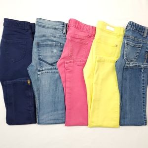 JEANS girls SKINNY leg lot of 5
